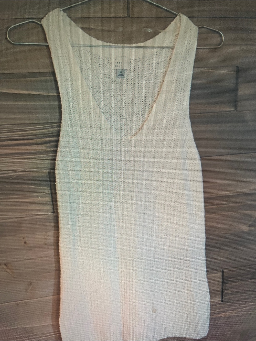a new day Cream Knit V-Neck Tank Top
